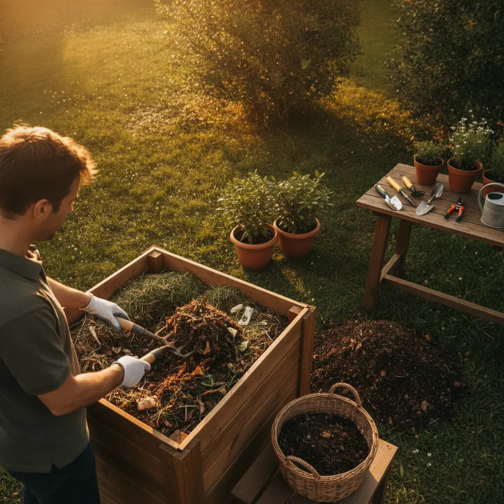 Valorisation au jardin: modes d'application du compost mûr